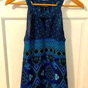 Flowy Blue Express Lightweight Halter Top